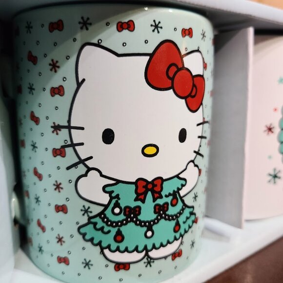 Christmas Coffee Mugs Set Ceramic Cups Holiday Xmas Decorations Unique Gift 2pc - Picture 3 of 9